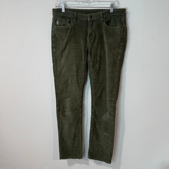 Stio Women's Rivet Cord Pants Corduroy Stretch Green 10 Reg Slim Skinny - Picture 1 of 10
